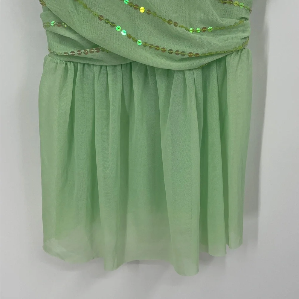 Vintage Delicates Green Sequin Lingerie Top Size Small